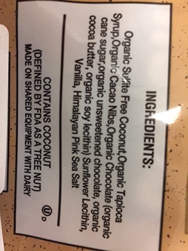 Jennies Organic Coconut Bites With Cacao Nibs And Dark Chocolate, 5.25Oz (6 Pack) | Gluten Free | Peanut Free | Dairy Free | Non