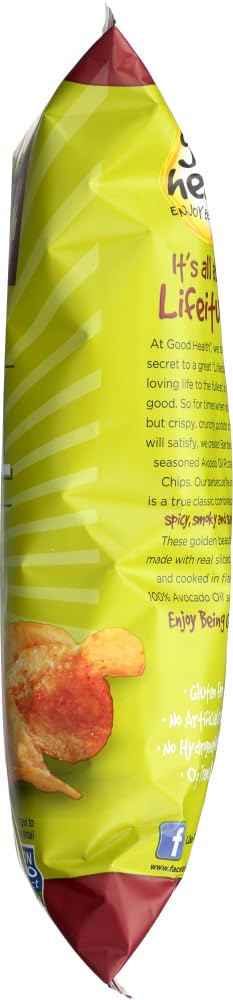 Good Health Avocado Oil Kettle Style Barbecue Chips 5 Oz. Bag (4 Bags)