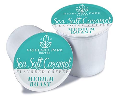 HIGHLAND PARK Coffee Pods Compatible with Keurig, Sea Salt Caramel, 80 Count, Model 292428