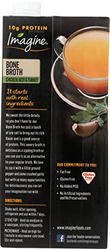 Imagine Chicken, Beef & Turkey Bone Broth 32 oz (Pack of 2)