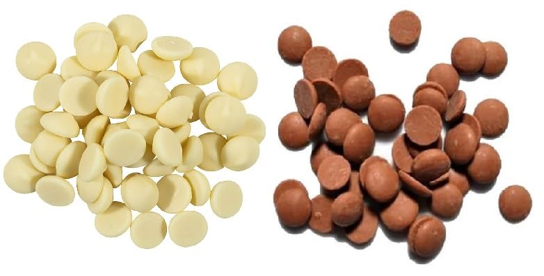 Callebaut Belgian Chocolate Callets | 2 Pack of 5.51 Bags (2.5KG) (Milk Chocolate/White Chocolate)