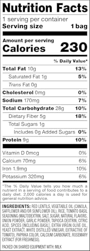 Harvest Snaps Snack Crisps | Tomato Basil, 1.75 Oz. Bag, 16-Pack | Powered by Plant Protein, Gluten Free, Non-GMO Baked Vegetabl