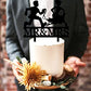Mr And Mrs Cake Topper, Funny Wedding Cake Topper - The Groom Is Chasing His Lovely Runaway Bride With Handcuffs, Funny Bride An
