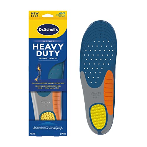 Dr. Scholl'S Heavy Duty Support Insole Orthotics, Big & Tall, 200Lbs+, Wide Feet, Shock Absorbing, Arch Support, Distributes Pre