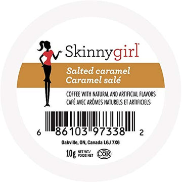 Skinnygirl Flavored Coffee Pods, Salted Caramel Coffee, Single Serve Coffee For Keurig K Cups Machines, Hot Or Iced Coffee, Medi