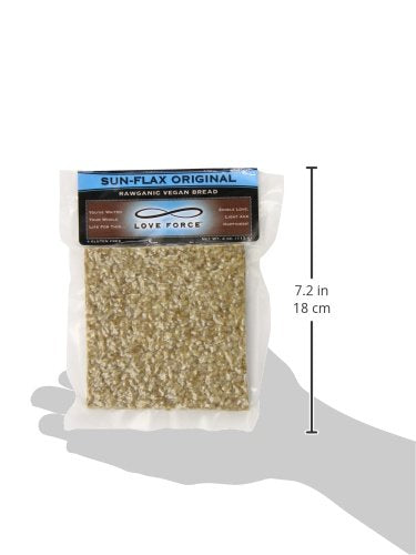 Love Force Rawganic Vegan Bread, Sun Flax Original, 4 Ounce