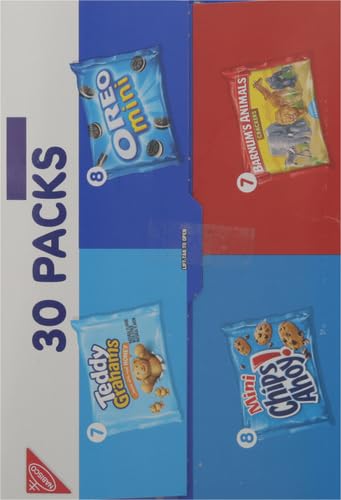Nabisco Team Favorites Variety Pack, OREO Mini, CHIPS AHOY! Mini, Teddy Grahams Honey & Barnum s Animal Crackers, Christmas Sto
