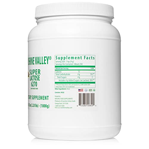 Sunshine Valley® Super Lactose Powder Sugar—Natural Food Stabilizer—Lactose Homebrew In Malt-Inspired Making—Low Carb Sugar Replacement—Healthy Sweeteners Cooking/Baking, Sugar Powder Filler 35 Ounce