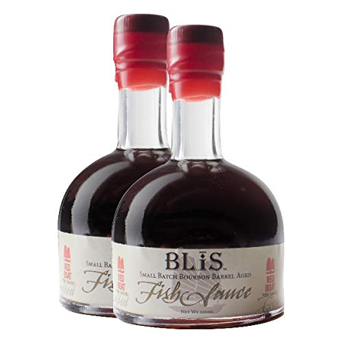 BLiS Bourbon Barrel Aged Fish Sauce - 2 Pack - 6.76 Fl Oz (200ml) - Rich Dark Caramel