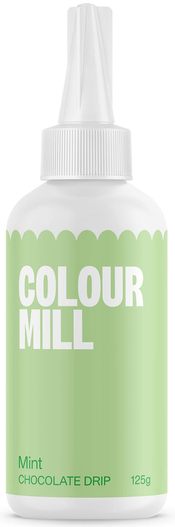 Colour Mill Chocolate Drip Easy-Melt Drizzle for Desserts, 125 Grams Mint