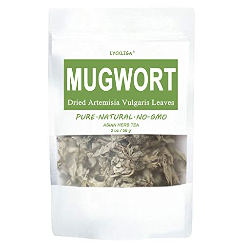 LYCKLIGA Mugwort Leaves Dried Herb Tea 2oz (56g) 100% Natural Artemisia Vulgaris