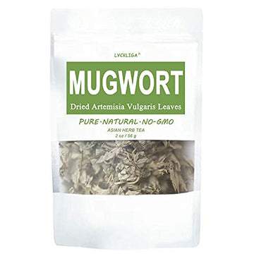 LYCKLIGA Mugwort Leaves Dried Herb Tea 2oz (56g) 100% Natural Artemisia Vulgaris