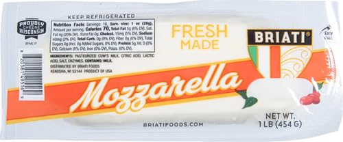 RIO BRIATI Fresh Mozzarella Log Sustainably Sourced, 1 Lb