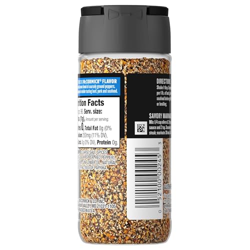 McCormick Grill Mates Seasoning, Montreal Steak, No MSG Added, Gluten Free, No Artificial Flavors, For Transforming Everyday Cut
