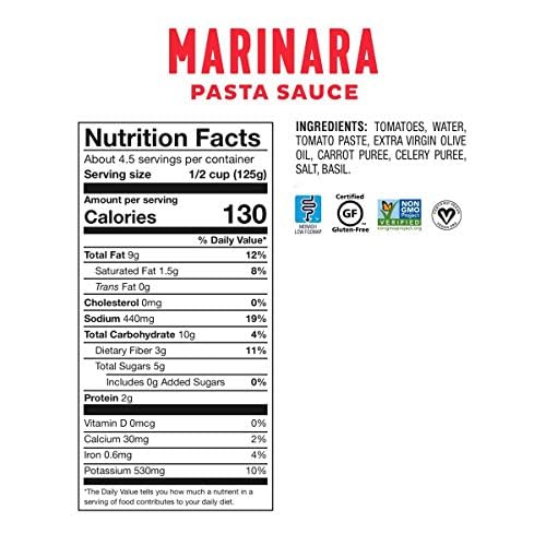 Fody Foods Marinara Pasta Sauce, 19.4 Oz (Pack of 3), Garlic and Onion Free, Low FODMAP Certified, Gut & IBS Friendly, Vegan, No