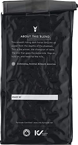 Kicking Horse Coffee, 454 Horse Power, Dark Roast, Whole Bean, 10 Oz - Certified Organic, Fairtrade, Kosher Coffee 10 Ounce (Pac
