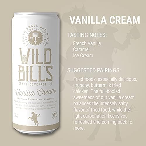 Wild Bill's Craft Soda Variety Pack - 12 Fl Oz, 12-Pack, Pure Cane Sugar, Vegan, Caffeine & Gluten Free, 12 Flavors