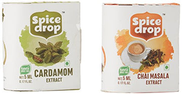 Spice Drop Chai Masala Elaichi Tea Combo | Natural Extract Of Cardamom (Elaichi), Tea Masala (Chai Masala) | For Food, Beverages