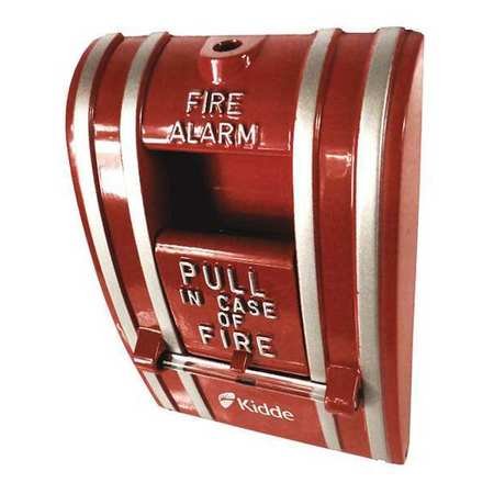 Fire Alarm Pull Station, Red, 2-15/32'' D
