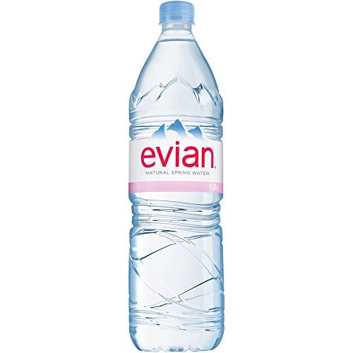 Evian Natural Spring Water 1.5 Liter / 50.7 Oz Bottles - Pack Of 12