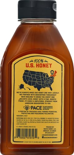 L.R. Rice 100% Pure Unfiltered Local New England Honey, 16 Oz