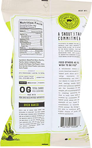 Epic Chili Lime Oven Baked Pork Rinds - Case Of 12 - 2.5 Oz(D0102Hx7A5V.)