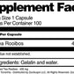 Terravita Red Tea Rooibos compact pieces - 450 mg, 100 Count, Herbal dietary product