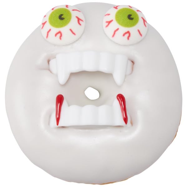 Bloodshot Scarry Eyeball Edible Sugar Cake Toppers, 24 Count