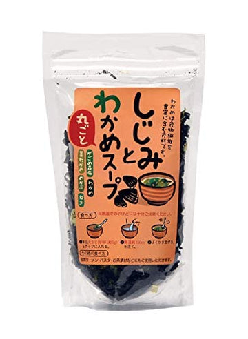 Miyazaki Low calorie!! Instant soup base (clam,Kelp,Seaweed,Leek,Kagome kelp,Seaweed stem,Mekabu) 2.6 oz Just pour hot water to 