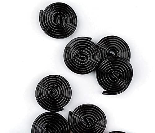 Fruidles Black Licorice Wheels, Gourmet Broadway Wheels Candy, Licorice Rope Laces, (Half-Pound)