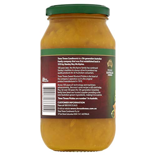 Three Threes Sweet Mustard Pickles 520G