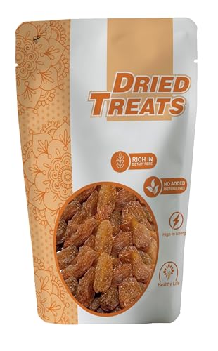 Dried Treats Premium Fresh Raisins (Golden Raisins/Munakka, 250 Grams)