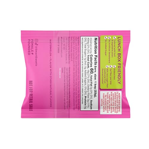 SmartSweets Sourmelon Bites Minis Snack Pack | 0.78 oz (Pack of 8) | Low Sugar and Calorie Sour Gummy Candy | Healthy Snacks for