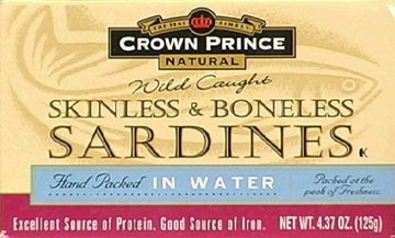 Crown Prince Skinless And Boneless Sardines In Water - 4.37 Oz3
