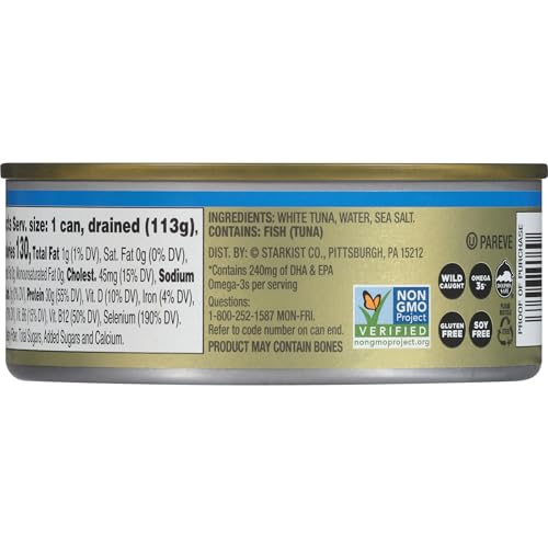 StarKist Selects Solid White Albacore Tuna In Water - 4.5 oz Can (Pack of 6)