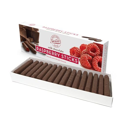 Sweet Candy Company Dark Chocolate Fruit Flavored Sticks - Gourmet Chocolate Covered Sticks, Orange, Blueberry, Cherry, Raspberr