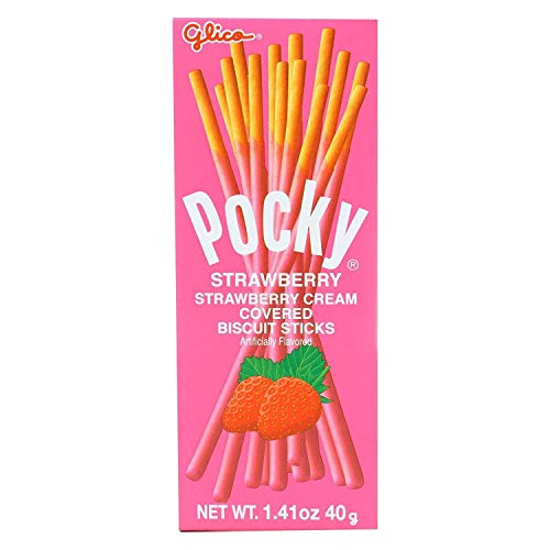 Glico Pocky Biscuit - Strawberry - Case of 20-1.41 Oz.