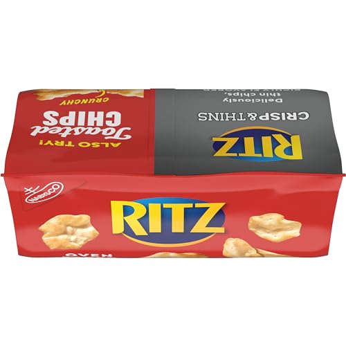 Ritz Crisp And Thins Cream Cheese And Onion Chips, Party Snacks, Bulk Snacks, 6 - 7.1 Oz Bags
