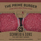 Schweid and Sons, The Prime Burger, Beef Chuck Burgers, 75% Lean/25% Fat, USDA Prime, 1.325 lb, Pack of 4