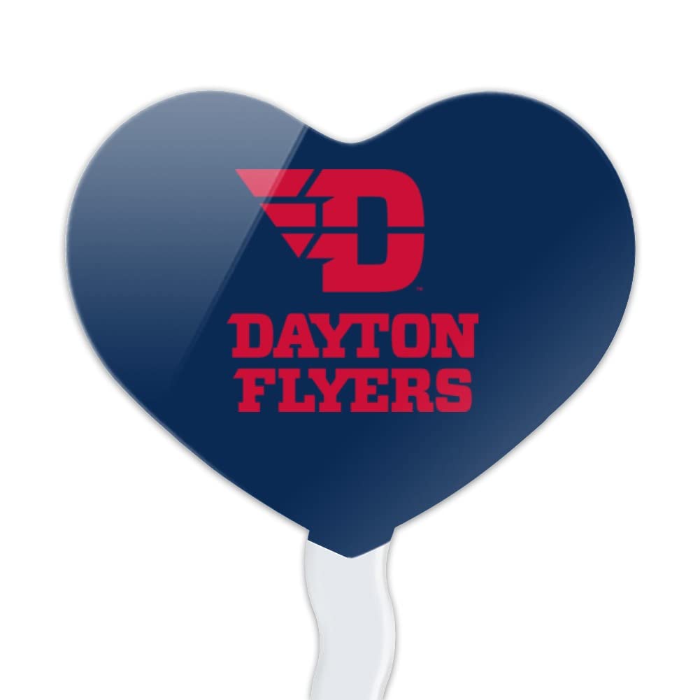 GRAPHICS & MORE Cupcake Picks Set of 6, Acrylic, University of Dayton, Heart Design, One Size