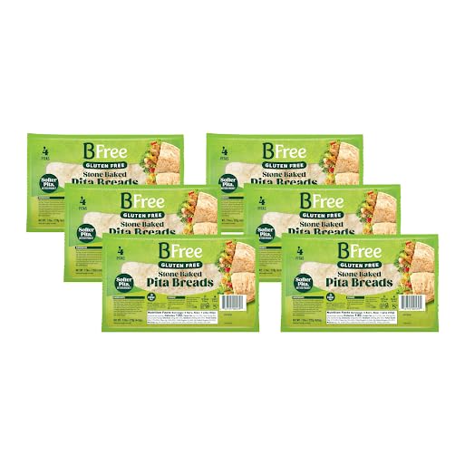 BFree Stone Baked Pita Breads, Gluten Free, Wheat Free, Dairy Free, 7.76 OZ - 4 Pita Breads (Pack of 6)