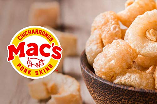 Mac'S Pork Rinds, Fried Pork Skins, Chicharrones, Bbq - Barbecue (3 Ounce Bags (Pack Of 12))
