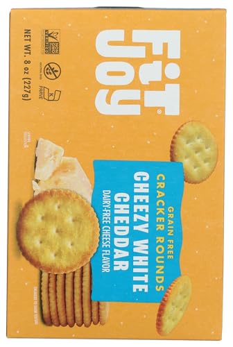 Fit Joy Cheezy White Cheddar Crackers, 8 Oz