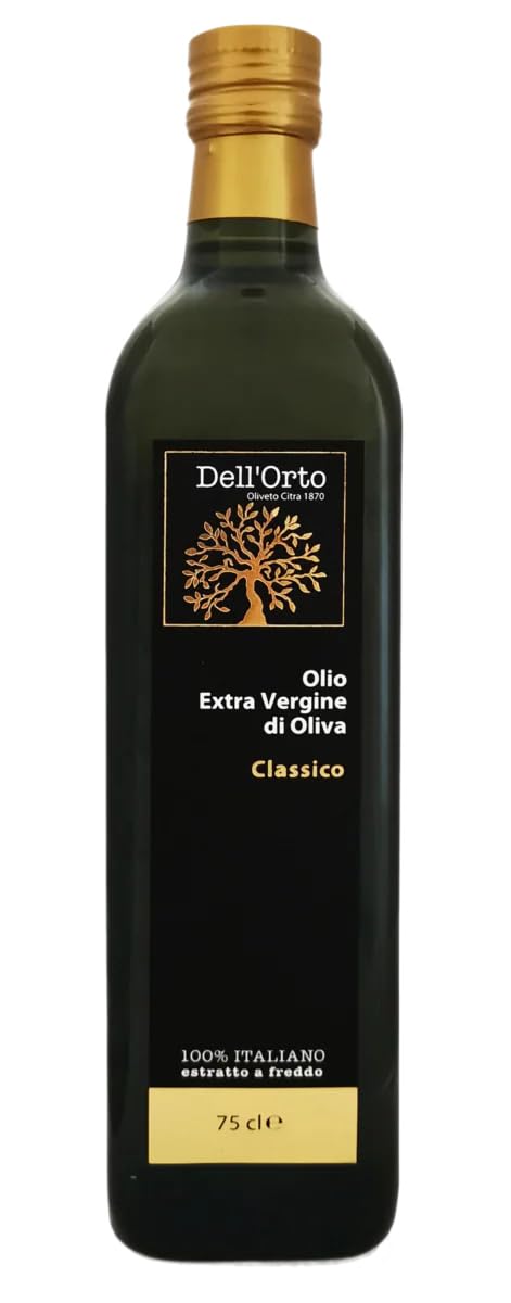 DellOrto Extra Virgin Olive Oil, First Cold Pressed, Low Acidity, 750ml (25.4 fl oz)