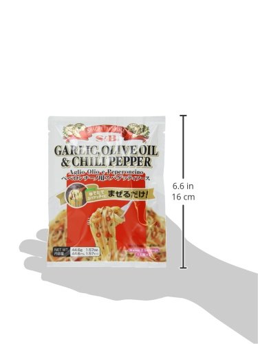 S&B Garlic, Olive Oil & Chili Pepper Peperoncino Spaghetti Sauce, 1.57-Ounce