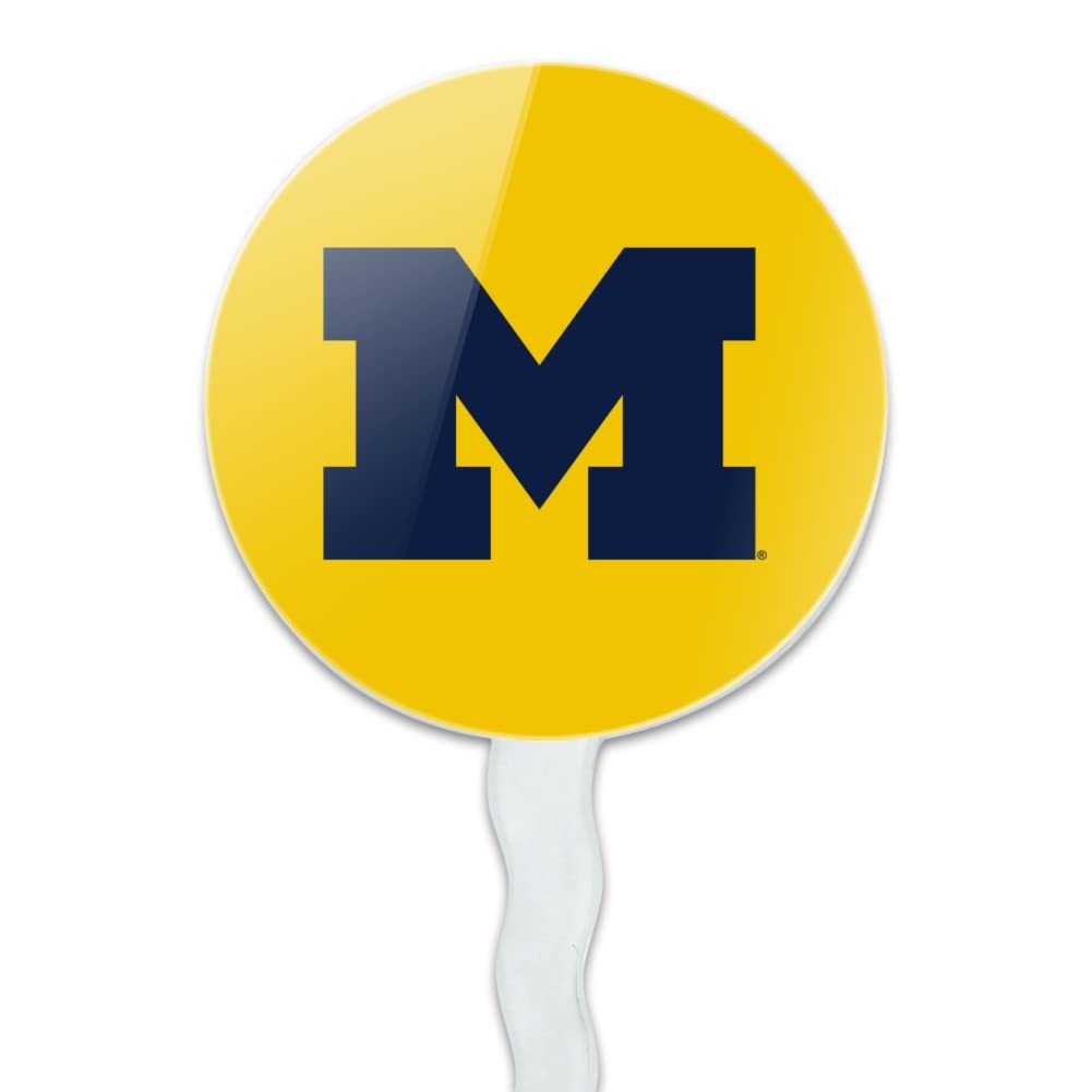 University Of Michigan Secondary Logo Cupcake Picks Toppers Decoration Set Of 6