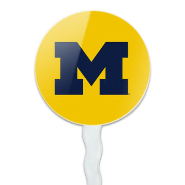 University Of Michigan Secondary Logo Cupcake Picks Toppers Decoration Set Of 6
