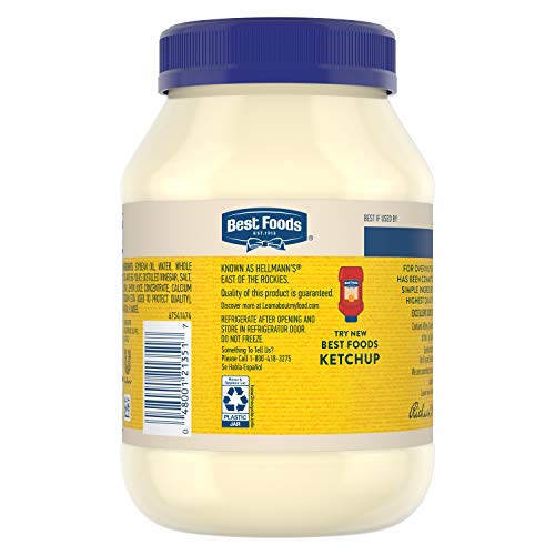 Best Foods Mayonnaise, Real, 30 Fl Oz, Pack of 15