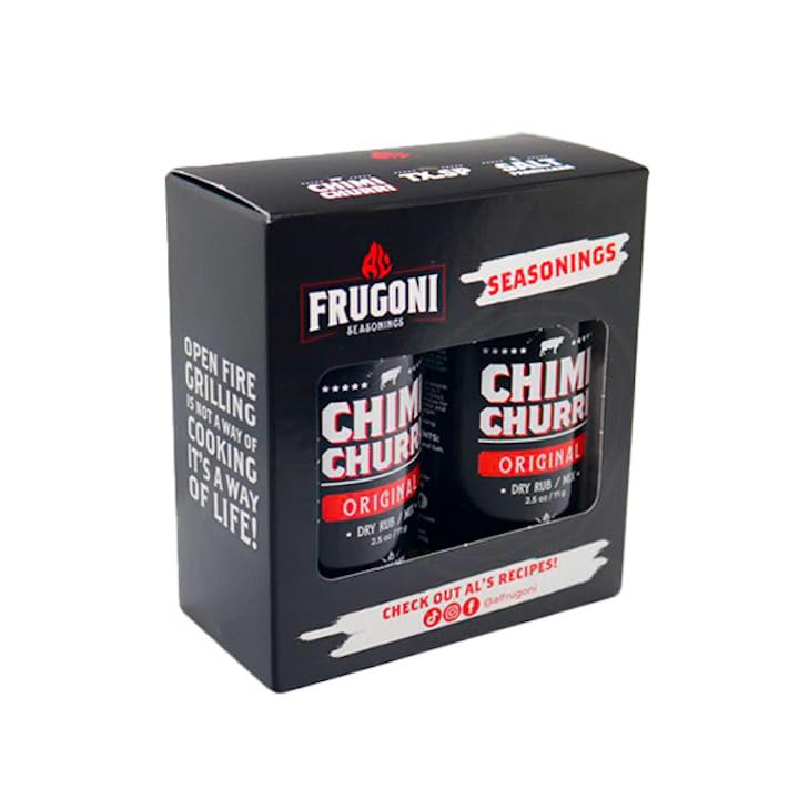 Frugoni Chimichurri Combo - Original & Spicy Sauce, Rub, Marinade - 2.5 oz (Pack of 2)