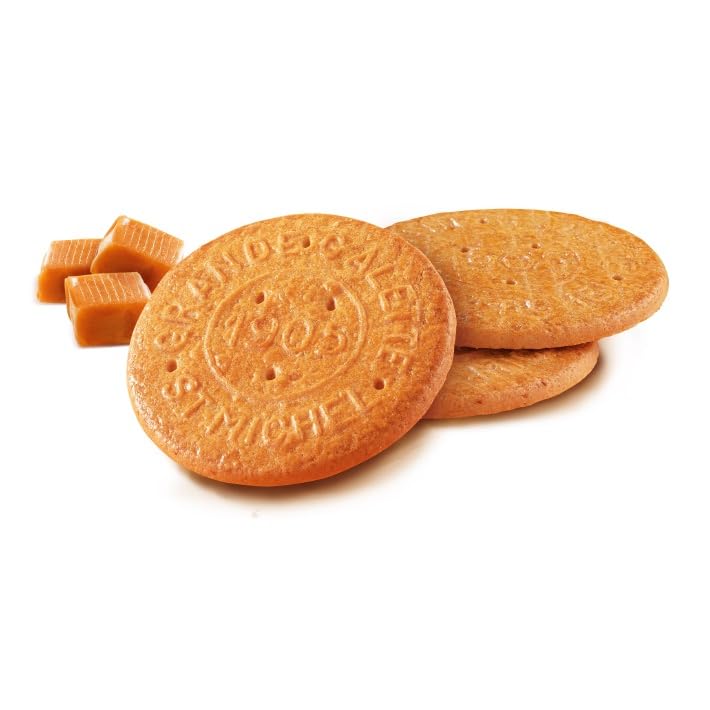 St Michel La Grande Galette Butter Cookies, Caramel, 5.29 Ounce